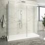 Porte de douche 72 po x Piazza 2.0 36 po blanc mat sur mur