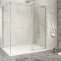 Porte de douche 72 po x Piazza 2.0 42 po en coin chrome fermeture sur mur mur à droite