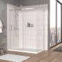 Porte de douche 60 po x Vaia 32 po en coin chrome fermeture sur mur mur à gauche porte à gauche