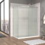 Porte de douche 60 po x Vaia 32 po en coin chrome fermeture sur mur mur à droite porte à droite en chrome et verre flûte