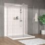 Porte de douche 60 po x Vaia 42 po chrome sur mur