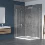 Écran de douche 36 po x Walk-in 36 po blanc mat en coin