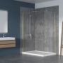Écran de douche 36 po x Walk-in 36 po or brossé en coin en or brossé