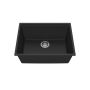 Évier de cuisine Bacia 25 po Sous-plan Granistone Noir onyx