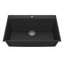 Évier de cuisine Bacia 33 po Encastré Granistone Noir onyx