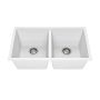 Évier de cuisine Bacia 31 po Cuve double 50/50 Granistone Blanc sable