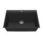Évier de cuisine Bacia 31 po Encastré Granistone Noir onyx