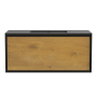 Meuble-lavabo Dakar 48" Noir mat et Chêne naturel