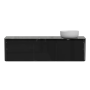 Meuble avec vasque à droite Luna 71" Noir laqué