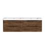 Meuble-lavabo double fiori 60" Rosewood