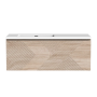 Meuble-lavabo décentré gauche Omaha 48" Chêne blanc