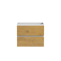 Meuble vanité Sidney 24" Blanc mat et chêne naturel