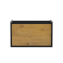 Meuble vanité Dakar 36" Noir mat et Chêne naturel