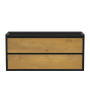 Meuble vanité Nairobi 48" Noir mat et Chêne naturel