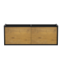 Meuble vanité Dakar 60" Noir mat et Chêne naturel