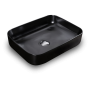 Vasque O B44 noir en porcelaine vitrifiée