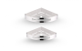 Tablettes en coin Austral en acier inoxydable chrome