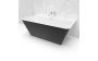 Baignoire autoportante murale Calla 63 II 2 places en acrylique noir mat