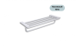 Tablette porte-serviettes murale Vasco 23 po en acier inoxydable blanc mat