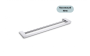 Porte-serviettes double murale Vasco 23 po en acier inoxydable chrome