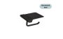 Tablette porte-papier de toilette murale Vasco en acier inoxydable noir mat