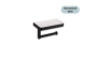 Tablette porte-papier de toilette murale Aurea en acier inoxydable noir mat