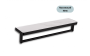 Tablette porte-serviettes murale Aurea en acier inoxydable noir mat