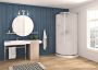 Douche en coin Reality 34 po 2 Sect. blanc