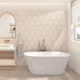 Baignoire autoportante Celio 60 po ovale en acrylique blanc lustré