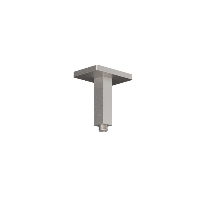 Bras de douche vertical Kareo 6 po avec garniture carrée Nickel pur PVS