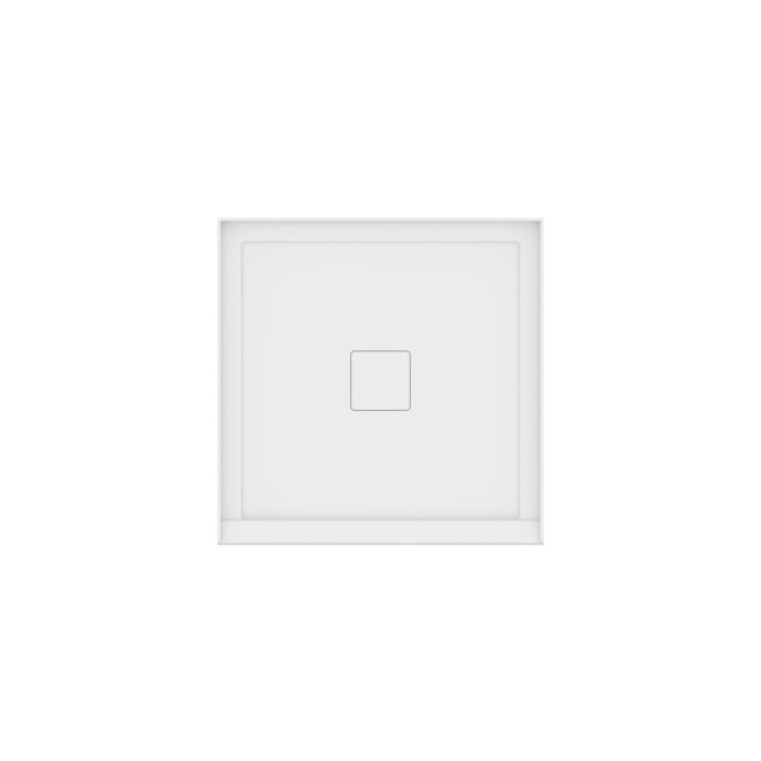 Base de douche Rouge 3636 blanche pour alcove en acrylique avec drain central