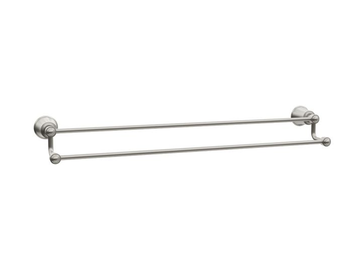 Porte serviette double Rustik Nickel pur PVS