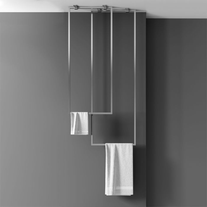 Simple barre à serviette au plafond 60 po Chrome
