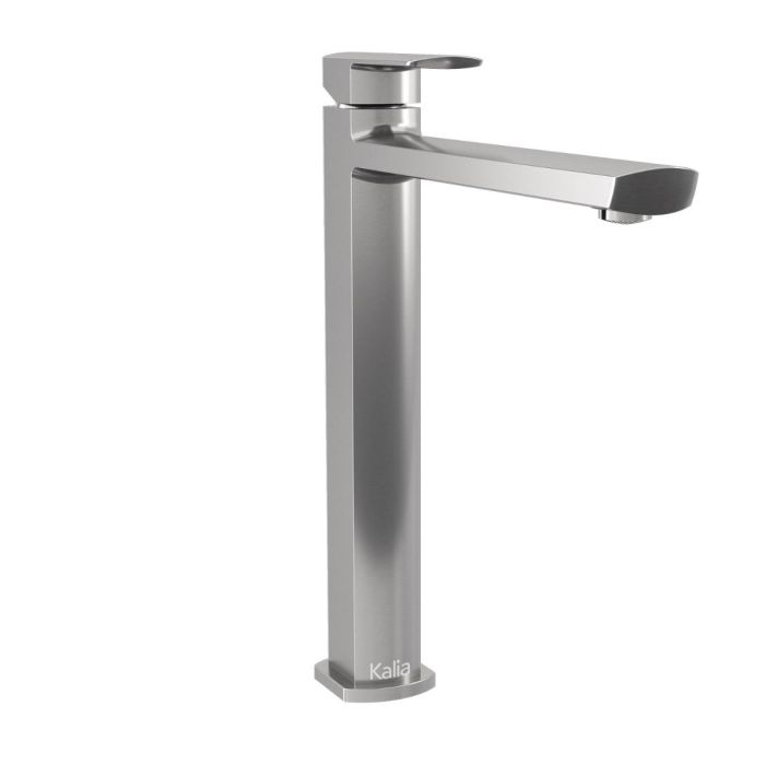 Grand robinet pour lavabo monotrou (sans drain) Grafik Nickel pur PVS