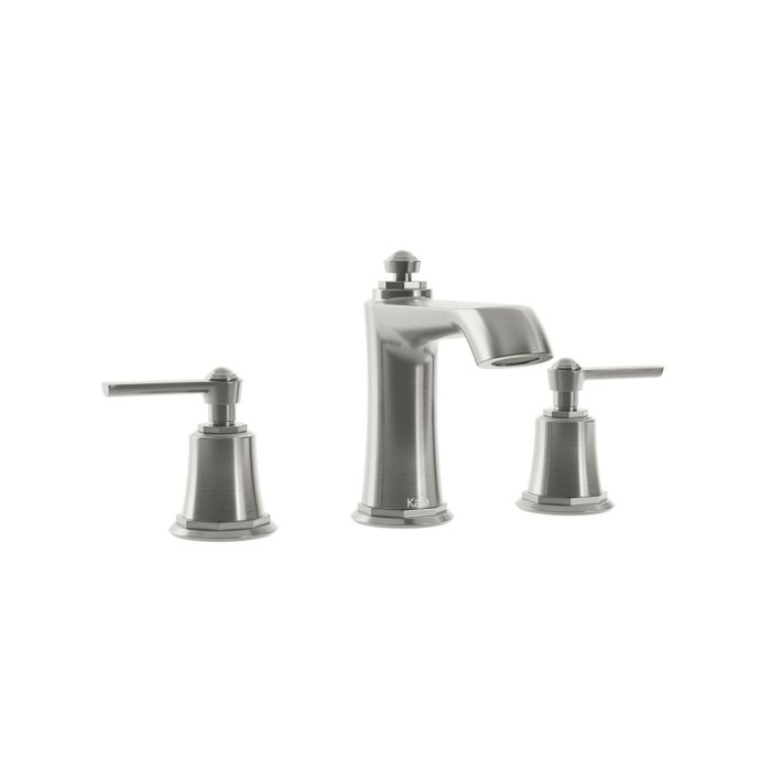 Robinet de lavabo 3 trous Rustik (sans drain) Nickel pur PVS