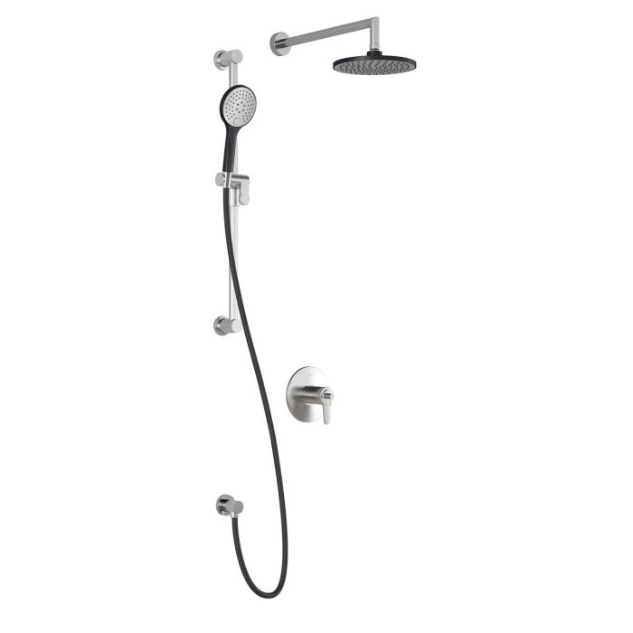 Td2 Ensemble de douche (valves non-incluses) Kontour 60 po Noir et chrome