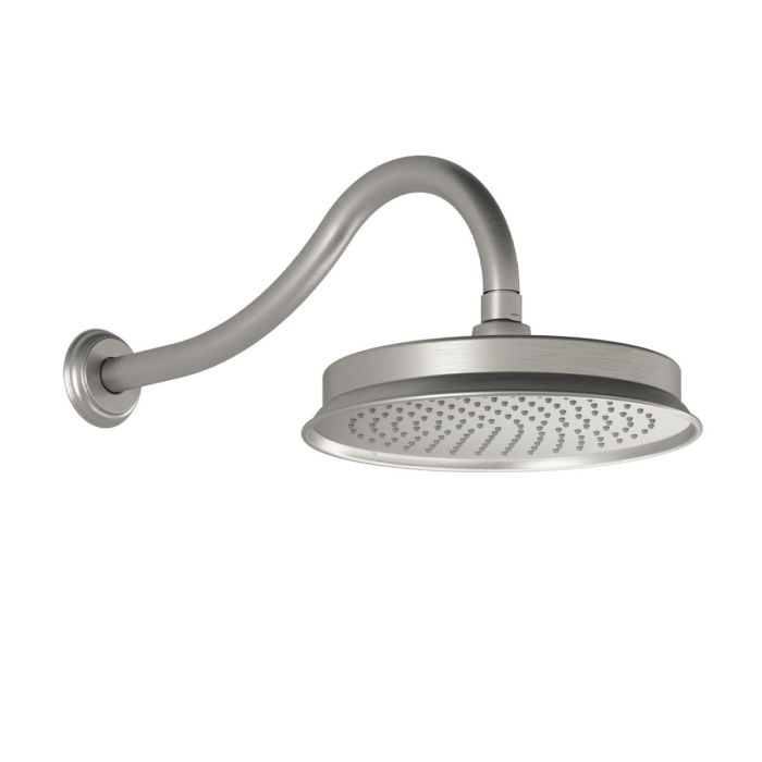 Tête de pluie ronde Rustik 9 po Nickel pur PVS