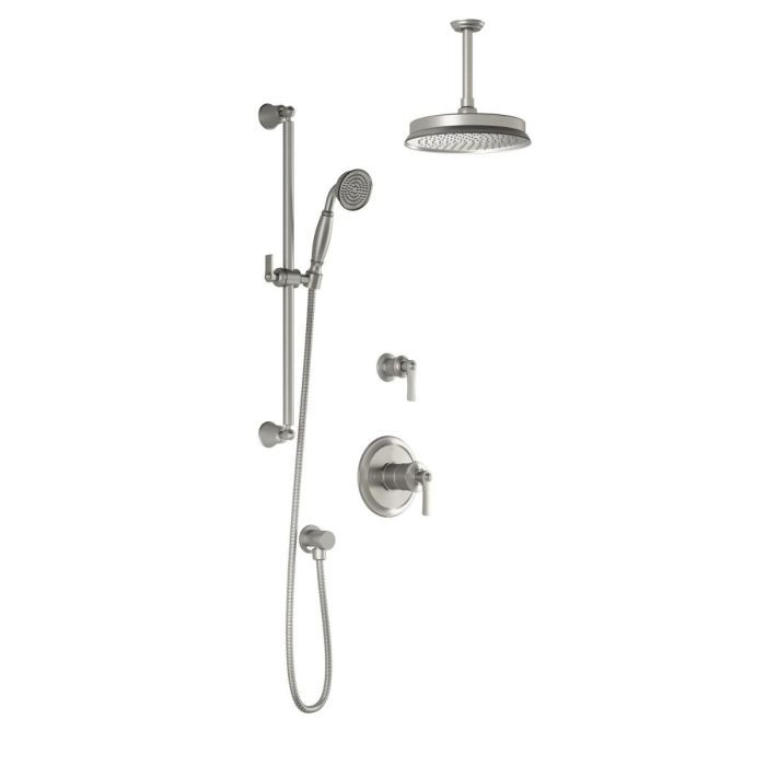 TD2 Ensemble de douche Rustik 60 po Nickel pur PVS