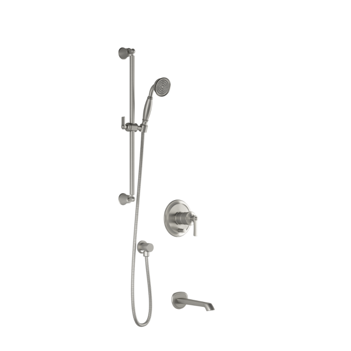 PB2 Ensemble de douche Rustik (Valve non-incluse) 60 po Nickel pur PVS