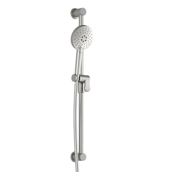 Ensemble douchette à main 2 fonctions avec rail et boyau flexible en Pvc de Accent 60 po Nickel pur PVS