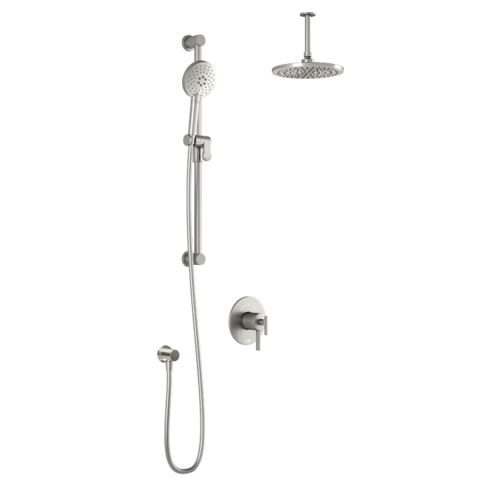 TCD1 Ensemble de douche RoundOne 60 po Nickel pur PVS