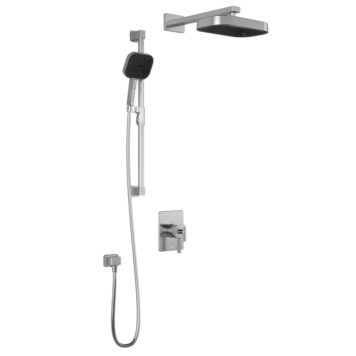 Premia - SquareOne TCD1 Ensemble de douche (sans valve) - Bras mural - Chrome