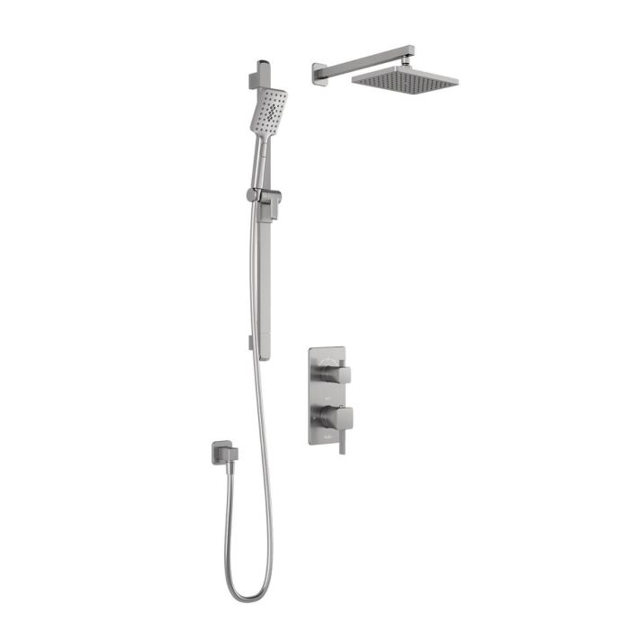 Td2 Ensemble de douche (valves non-incluses) SquareOne 60 po Nickel pur PVS