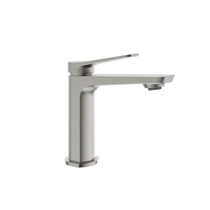 Robinet de lavabo monotrou sans drain Moroka Nickel pur PVS