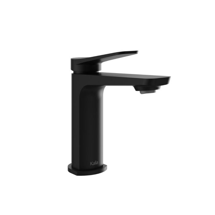 Robinet de lavabo monotrou avec drain Moroka Noir mat