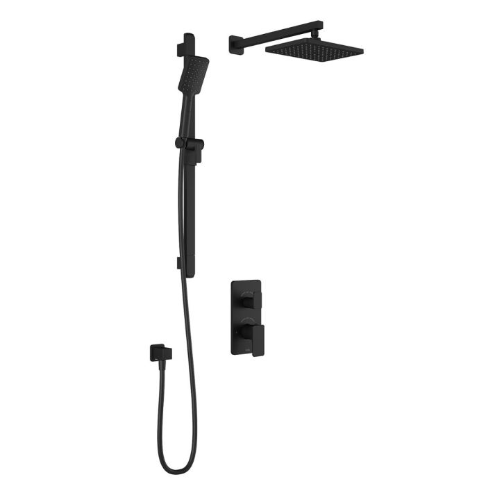 TD2 Système de douche thermostatique Kareo (sans valve) 60 po Noir mat