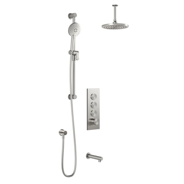 TB3 Ensemble de douche RoundOne 60 po Nickel pur PVS
