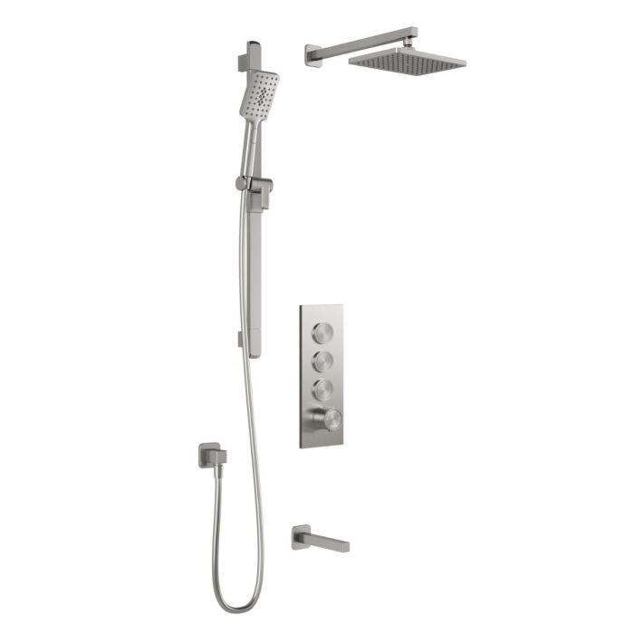 TB3 Ensemble de douche SquareOne 60 po Nickel pur PVS