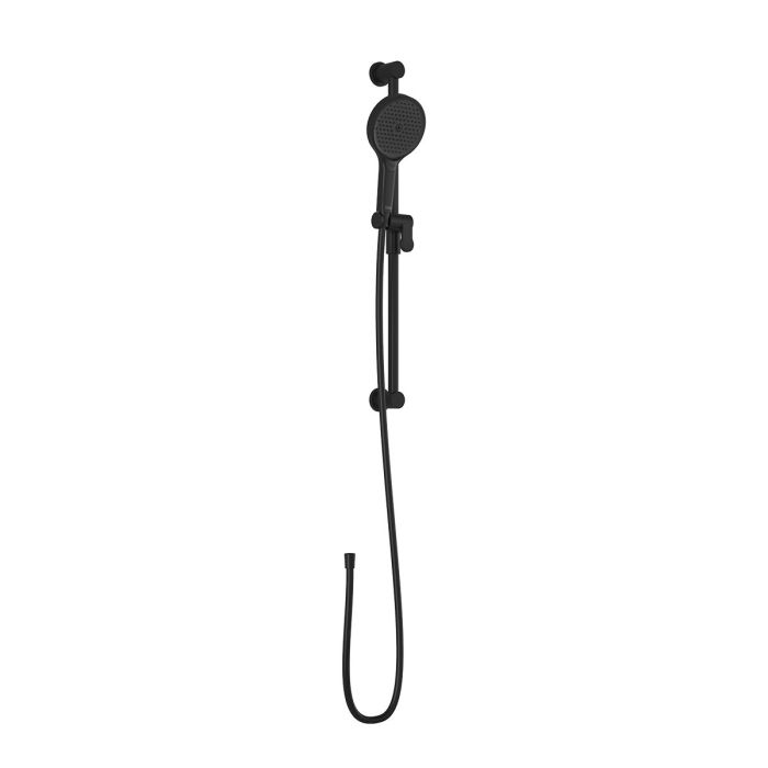 Ensemble douchette à main 3 fonctions avec rail et boyau en PVC de Moroka Plus 60 po Noir mat