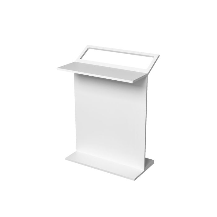Table d'appoint avec barre à serviette en blanc mat